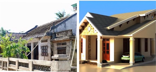 Thay đổi diện mạo, không gian cho nhà cấp 4 cũ đã xuống cấp